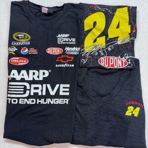 Nascar 24 Jeff Gordon DuPont Motorsports Women's Black T Shirt 
Large lot of 3